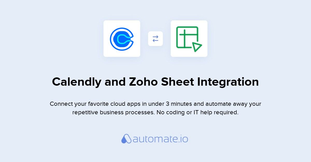 How to Connect Calendly and Zoho Sheet (integration) Automate.io