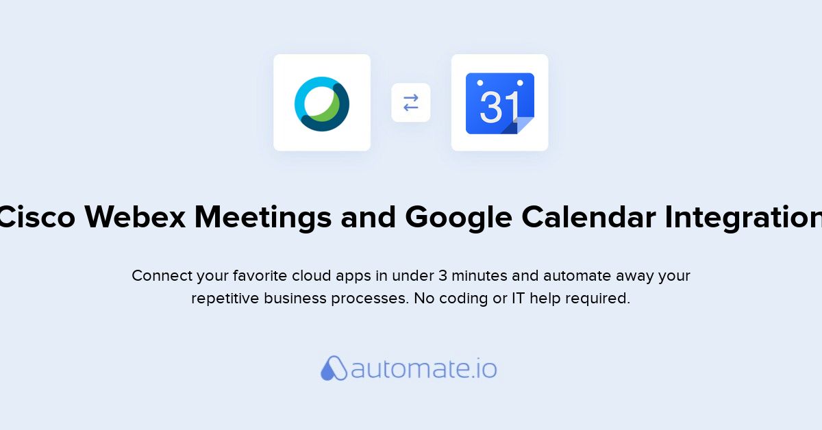 How to Connect Webex Meetings and Google Calendar (integration
