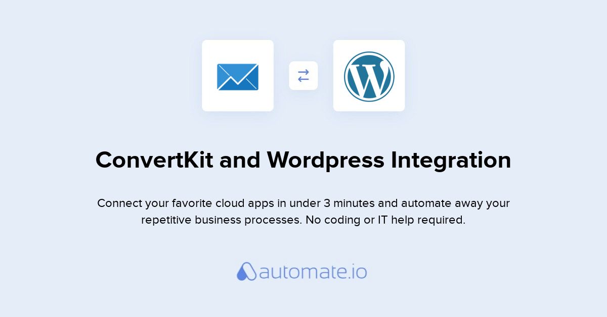How to Connect ConvertKit and Wordpress (integration) Automate.io