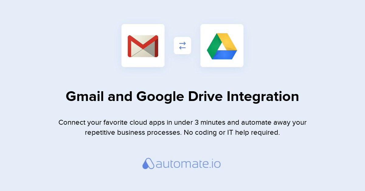 dedo índice domesticar mando How to Connect Gmail and Google Drive (integration) - Automate.io