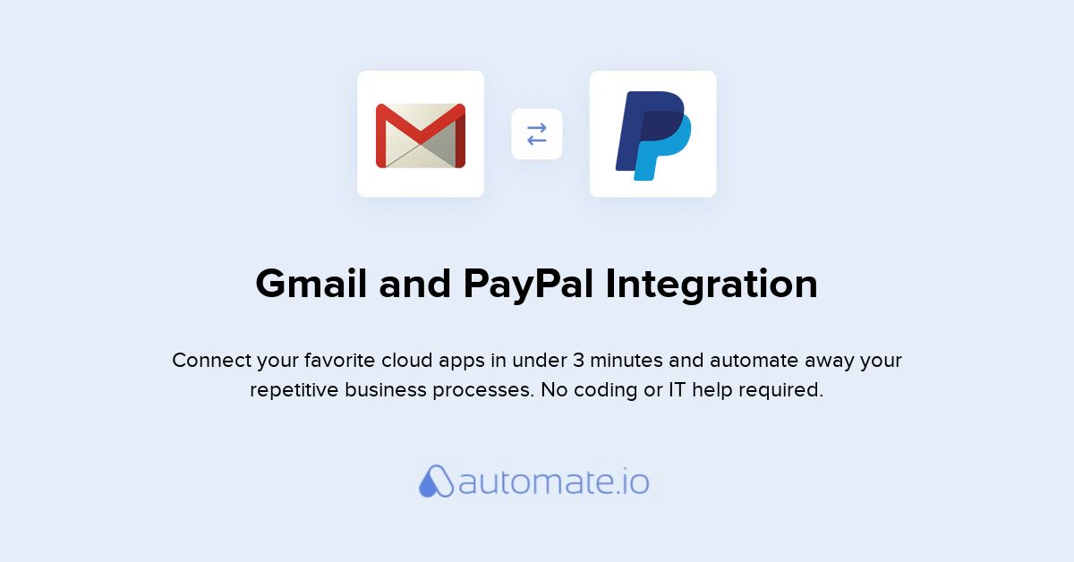 How to Connect Gmail and PayPal (integration) - Automate.io