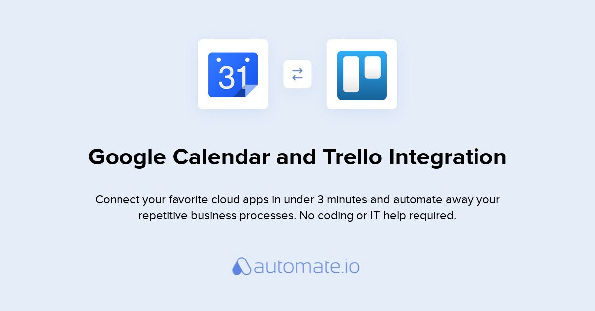 Sync Google Calendar Trello In 30 Sec Automate Io