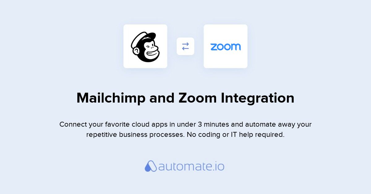 How to Connect Mailchimp and Zoom (integration) - Automate.io