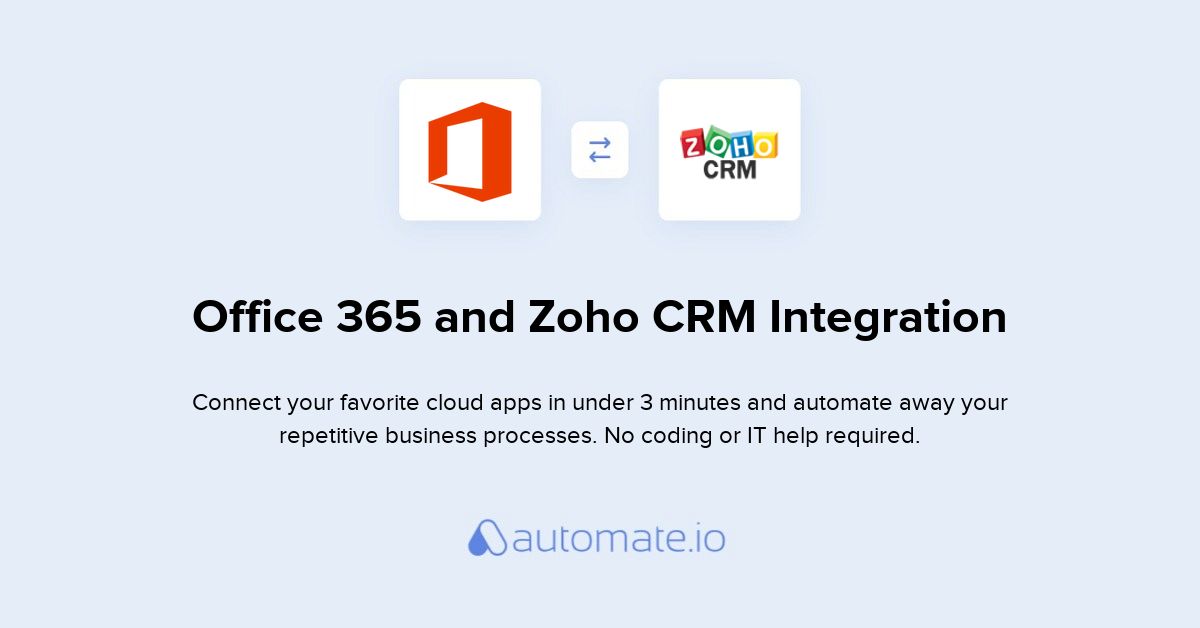 zoho outlook 365 integration