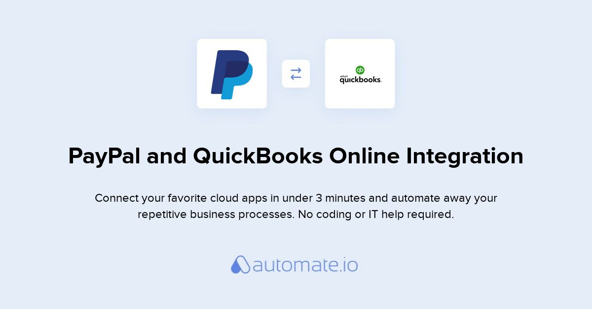 How to Connect PayPal and QuickBooks Online (integration) Automate.io